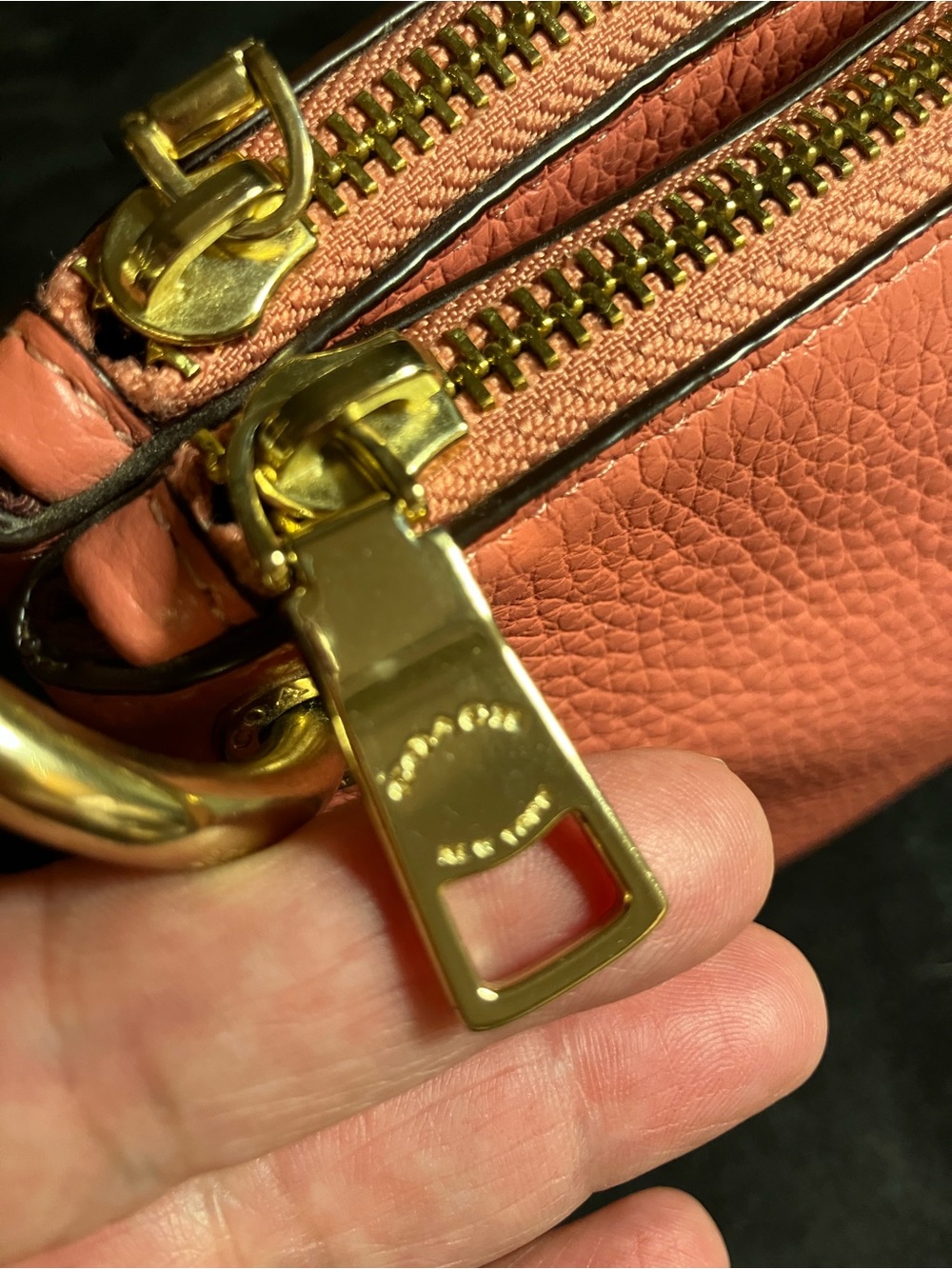 Coach Pebbled Leather Mia Crossbody Bag in Coral - Picture 3 of 15